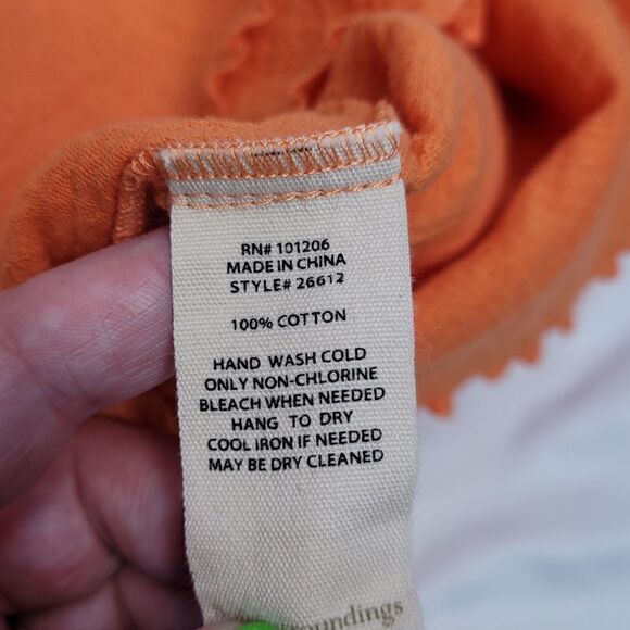 SOFT SURROUNDINGS orange siesta key lettuce edge pointed hem‎ tunic top M - Picture 5 of 8